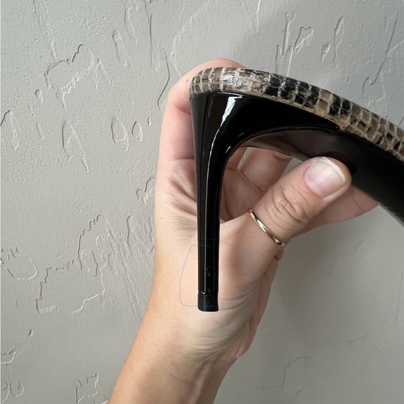 Stella McCartney Vegan Snakeskin Heeled Open Toe Sandals 38 - Picture 8 of 9